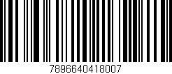 Código de barras (EAN, GTIN, SKU, ISBN): '7896640418007'