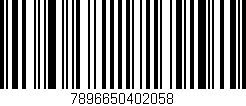 Código de barras (EAN, GTIN, SKU, ISBN): '7896650402058'