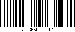 Código de barras (EAN, GTIN, SKU, ISBN): '7896650402317'