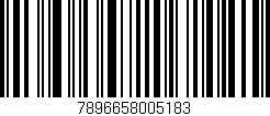 Código de barras (EAN, GTIN, SKU, ISBN): '7896658005183'