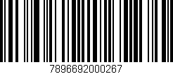 Código de barras (EAN, GTIN, SKU, ISBN): '7896692000267'