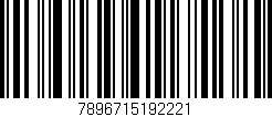 Código de barras (EAN, GTIN, SKU, ISBN): '7896715192221'