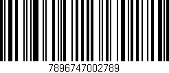 Código de barras (EAN, GTIN, SKU, ISBN): '7896747002789'