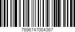 Código de barras (EAN, GTIN, SKU, ISBN): '7896747004387'