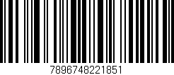 Código de barras (EAN, GTIN, SKU, ISBN): '7896748221851'
