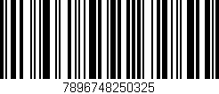 Código de barras (EAN, GTIN, SKU, ISBN): '7896748250325'