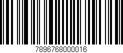 Código de barras (EAN, GTIN, SKU, ISBN): '7896768000016'