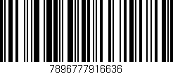 Código de barras (EAN, GTIN, SKU, ISBN): '7896777916636'
