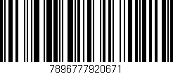 Código de barras (EAN, GTIN, SKU, ISBN): '7896777920671'