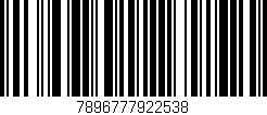 Código de barras (EAN, GTIN, SKU, ISBN): '7896777922538'