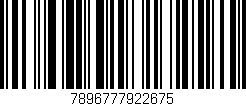 Código de barras (EAN, GTIN, SKU, ISBN): '7896777922675'