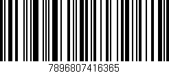 Código de barras (EAN, GTIN, SKU, ISBN): '7896807416365'