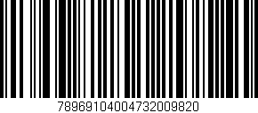 Código de barras (EAN, GTIN, SKU, ISBN): '78969104004732009820'