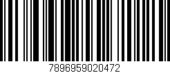 Código de barras (EAN, GTIN, SKU, ISBN): '7896959020472'