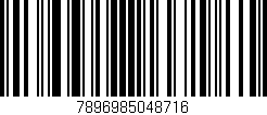 Código de barras (EAN, GTIN, SKU, ISBN): '7896985048716'