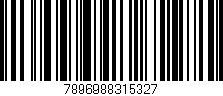 Código de barras (EAN, GTIN, SKU, ISBN): '7896988315327'
