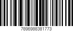 Código de barras (EAN, GTIN, SKU, ISBN): '7896988381773'