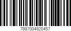 Código de barras (EAN, GTIN, SKU, ISBN): '7897004920457'