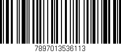 Código de barras (EAN, GTIN, SKU, ISBN): '7897013536113'