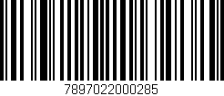 Código de barras (EAN, GTIN, SKU, ISBN): '7897022000285'