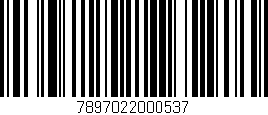 Código de barras (EAN, GTIN, SKU, ISBN): '7897022000537'