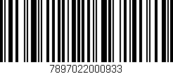 Código de barras (EAN, GTIN, SKU, ISBN): '7897022000933'