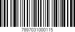 Código de barras (EAN, GTIN, SKU, ISBN): '7897031000115'