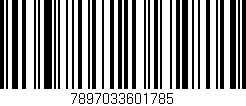 Código de barras (EAN, GTIN, SKU, ISBN): '7897033601785'