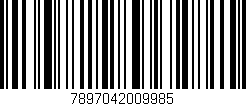 Código de barras (EAN, GTIN, SKU, ISBN): '7897042009985'