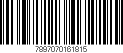 Código de barras (EAN, GTIN, SKU, ISBN): '7897070161815'