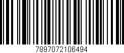 Código de barras (EAN, GTIN, SKU, ISBN): '7897072106494'