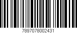 Código de barras (EAN, GTIN, SKU, ISBN): '7897078002431'
