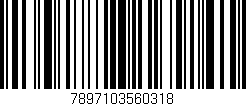 Código de barras (EAN, GTIN, SKU, ISBN): '7897103560318'