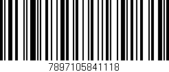 Código de barras (EAN, GTIN, SKU, ISBN): '7897105841118'