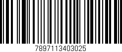 Código de barras (EAN, GTIN, SKU, ISBN): '7897113403025'