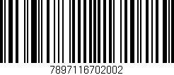 Código de barras (EAN, GTIN, SKU, ISBN): '7897116702002'