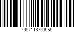 Código de barras (EAN, GTIN, SKU, ISBN): '7897116789959'