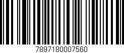 Código de barras (EAN, GTIN, SKU, ISBN): '7897180007560'