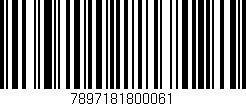 Código de barras (EAN, GTIN, SKU, ISBN): '7897181800061'