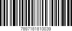Código de barras (EAN, GTIN, SKU, ISBN): '7897181810039'