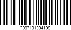 Código de barras (EAN, GTIN, SKU, ISBN): '7897181904189'