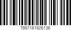 Código de barras (EAN, GTIN, SKU, ISBN): '7897181926136'