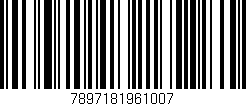 Código de barras (EAN, GTIN, SKU, ISBN): '7897181961007'