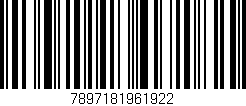 Código de barras (EAN, GTIN, SKU, ISBN): '7897181961922'