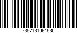 Código de barras (EAN, GTIN, SKU, ISBN): '7897181961960'