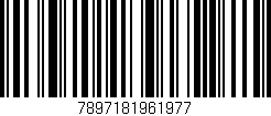 Código de barras (EAN, GTIN, SKU, ISBN): '7897181961977'