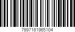 Código de barras (EAN, GTIN, SKU, ISBN): '7897181965104'
