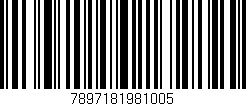 Código de barras (EAN, GTIN, SKU, ISBN): '7897181981005'