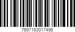 Código de barras (EAN, GTIN, SKU, ISBN): '7897183017498'