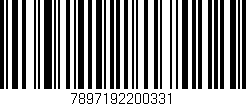 Código de barras (EAN, GTIN, SKU, ISBN): '7897192200331'
